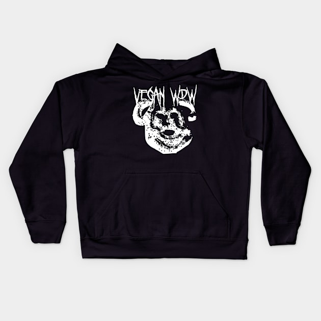 Black Metal Pretzel Kids Hoodie by Vegan Disney World